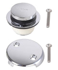 Stainless Steel Bath Tub Drain Replacement Set Bath Tub Accessories Drain Stopper with screws, durable and push design.