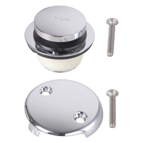 Stainless Steel Bath Tub Drain Replacement Set Bath Tub Accessories Drain Stopper with screws, durable and push design.