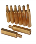 M3 Hex Male And Female Threaded Brass Spacer Standoffs Kit 180-Piece Assortment With Screws And Nuts In Lengths 6 8 10 12 15 20 mm Plus 6 mm, brass standoffs