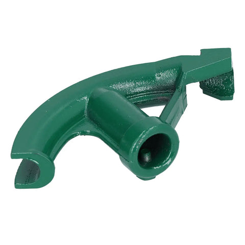 Heavy Duty Cast Iron Manual Pipe Bender 5/8 Inch Tube Former Tool for Electric Wire with green cast frame and precise curve design.