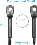 2-Pack Keychain Screwdriver Set Ultra Compact Pocket Tool For Glasses Electronics Repair Phones Quick Fixes Stainless Steel EDC Gift