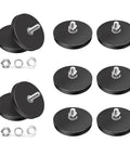 Winspeed M5 rubber-coated magnet, 8-pack with M5 threaded studs, 30 lb pull for mounting light bars, mirrors, cams