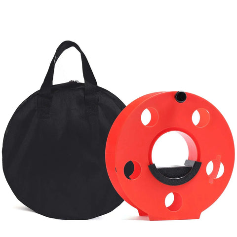 Heavy Duty Cord Storage Reel With Handle For Easy Reeling Holds Up To 135 Feet Of Extension Cords Holiday Lights Rope Or Hose in case