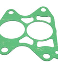 Outboard Thermostat Gasket for Yamaha 2 Stroke Motors 75-225 HP, green gasket with multiple holes, model 688-12414-00