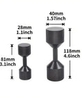 Heavy Duty Aluminum Flange Alignment Pins For Jig Fixtures And Precision Machining With Smooth Detachable Design featuring two sizes and detailed measurements.