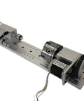 Built Tough 4 Axis CNC Rotary Tailstock With Heavy Duty Mounting Base And Nema 23 Stepper Motor For Slick Machining Projects Paired With A 100Mm Four Jaw Chuck showing rotary tailstock setup with motor and chuck.