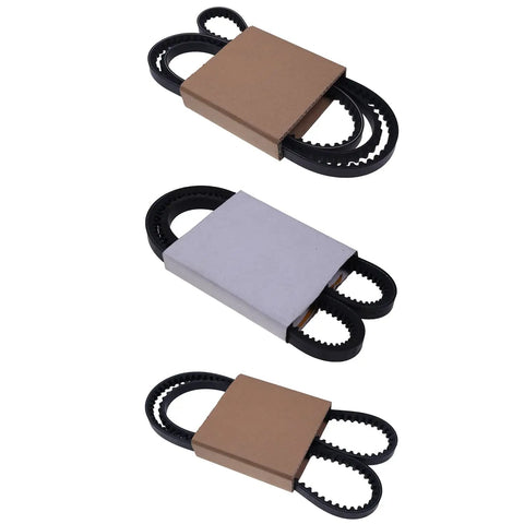 Belt Set For Carrier Transicold X4 7300 And X4 7500 Refrigeration Units with three belts packaged for replacement
