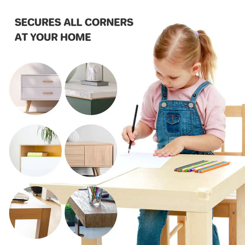 Thirty Piece Clear Baby Corner Protectors Big Time Tough Soft Pvc Edge Guards L Shaped And Rounded Childproof Furniture Cushions For Kid Safe Living Spaces used with furniture at home.