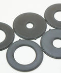 Rock Solid Insert Ring Set For Router Table Upgrade Hella Durable - five black insert rings in different sizes, heavy gauge material.
