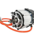 Badass 72V 1500W Brushless Differential Axle Motor with Heavy 16T Gear Shaft, showing cables and metal housing for DIY projects.