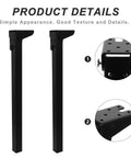 Beefy Heavy Duty Folding Table Legs Set Collapsible Metal Supports With Reinforced Steel Triangular Brackets detail view