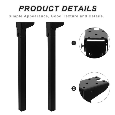 2 Pack Folding Table Legs 15.75in Metal Hairpin Support Legs With Reinforced Steel Tubing And Self Locking Triangular Frame