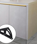 Two Pairs Metal Shoe Drawer Hinges for Flip Frame Replacement Black Hardware for Shoe Cabinet Entryway or Closet Single Layer Flip Rack