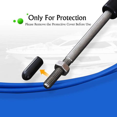 33C Boat Control Cable Throttle And Shift Remote For Yamaha Outboard Motors Marine Steering System 14 Ft Two Pack Blue Pro Grade Heavy Duty Cable For Smooth Shifts And Precise Steering On High Speed Watercraft