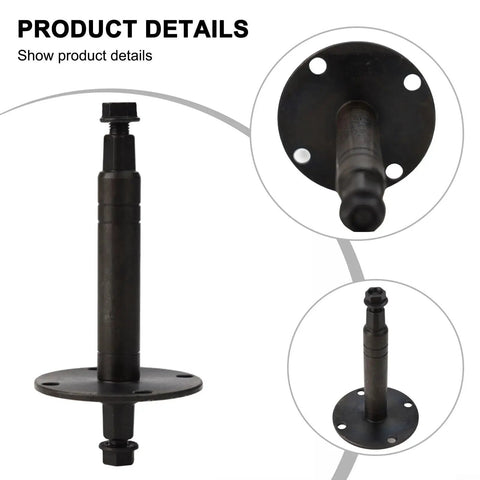 Beefy Exercise Bike Middle Wheel Axle Replacement Shaft For Front Fork With Nuts 20mm 165mm Length 60mm Hole Spacing Black Metal Construction