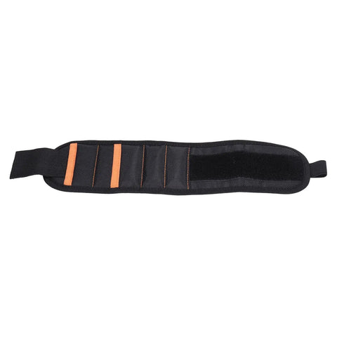 Magnetic Wristband With 10 Magnets And 1680D Polyester Build For Electricians, Breathable Wrist Tool Belt Holds Screws, Small Parts, Drills, And Fasteners Hands Free During Repairs, 400x90mm black