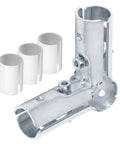 Three Way 90 Degree Pipe Cross Connector Clamps For One Half Inch EMT Conduit With PE Adapter Shims, Bolts And Nuts Included
