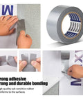 Heavy Duty Waterproof Duct Tape 1.88 Inch By 35 Yards Silver Roll With Strong Adhesive For Home Repairs, Carpet Binding, Bundling