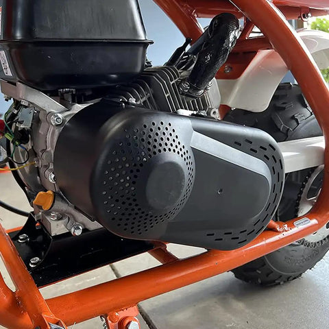 Torque Converter DIY Kit For Go Karts And Mini Bikes With 6.5 HP Engine, Three Quarter Inch Drive, installed on mini bike