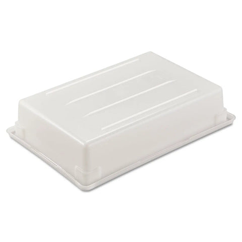 Pro-Grade Restaurant-Ready Food Storage Box 34 Quart with lid, BPA-Free White Polyethylene, 8.5 Gallon Kitchen Cafeteria Use