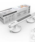 12 Inch Shower Handles For Elderly Suction Grab Bars No Drill Waterproof With Indicators For Seniors, boxed and unpacked