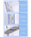 Detailed view of Heavy Duty Metal Shelving Workhorse For Garage Organization featuring adjustable butterfly buckle and bold column design.