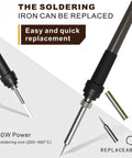 Soldering iron from 2 In 1 Digital Rework Station With Hot Air Gun And Soldering Iron Includes 3 Nozzles And Solder Wire Bracket 110V Anti Static