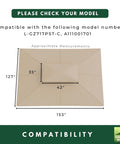 Diagram of Durable 350 Denier Beige Replacement Canopy Top For Windsor Dome 10x12 Gazebo Custom Fit Model L GZ717PST C A111001701