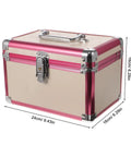 Sweet Aluminum Alloy Pedicure Rig With Layered Lockable Storage For Nail Techs And Makeup Pros dimensions 24cm x 16cm portable storage case