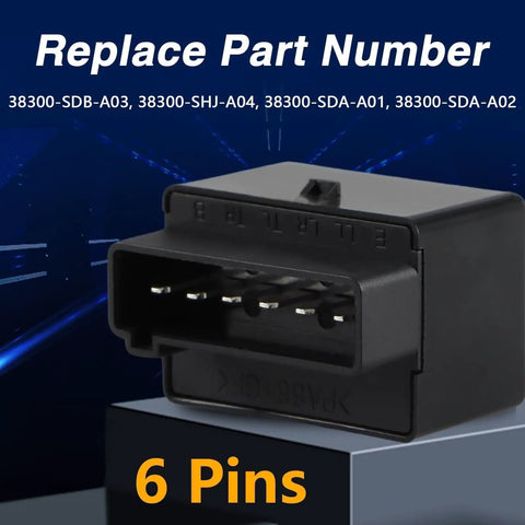 Six-pin LED Flasher Relay Assembly Compatible With Honda Accord 2003 2007 Ridgeline 2006 2014 Odyssey Acura turn signal part
