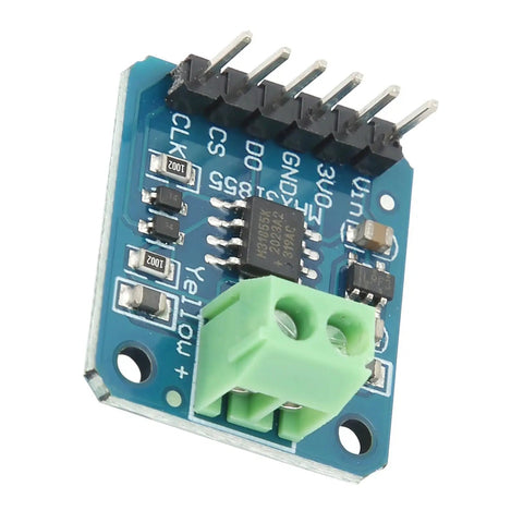 Top Shelf K Type Digital Thermocouple Module with connectors and SPI interface for temperature measurements from -200 to 1350 Celsius.