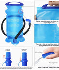 Hydration Backpack 18L With Upgraded 3L Leak-Proof Bladder showing features like large opening, hose, and bite valve