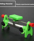Knockout Adjustable Sliding Rheostat 2 Amp 20 Ohm Variable Resistor green plastic design for physics labs experiments.