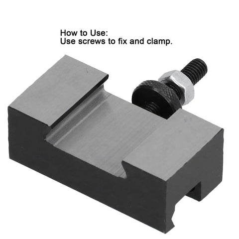 4 Pcs Tool Post Holder Set for Lathe Machining Turning Facing Boring Piston Wedge High Speed Steel CNC Fixture Components Heavy Duty Lathe Accessory for Pro Grade Metalworking and Industrial Use, screw clamp detail