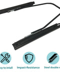 Heavy Duty Steel Seat Slider And Mounting Track Assembly For Universal Aftermarket Racing Simulator Seats With Gliding Front Rear Motion, angled view showing double steel rails.