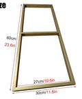 Heavy Duty Floating Shelf Brackets Double Tier Steel Mount Built Tough Heavy Lift Frame Mega Storage No Sweat Setup. 60cm tall by 30cm wide coated steel.