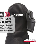Rebel Welding Mask With Digital Auto Darkening ADF Shield Hood Lightweight Flame Resistant Gear shown fitting under hard hats