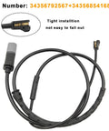 Brake pad wear sensor cable for BMW E70/E71 X5/X6, front & rear, 2011–2016; black wire with sensor clip and connector