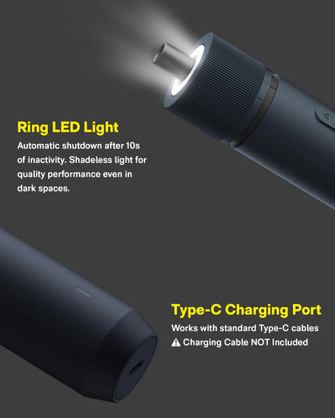 Workhorse Cordless Electric Screwdriver with LED light and Type-C charging port, ideal for home repair projects.