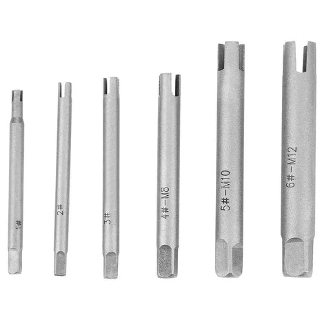 Tap Extractor Set For Stripped Taps And Broken Screws Three Types Six Piece Steel Kit Pro Grade Heavy Duty Remover Tools