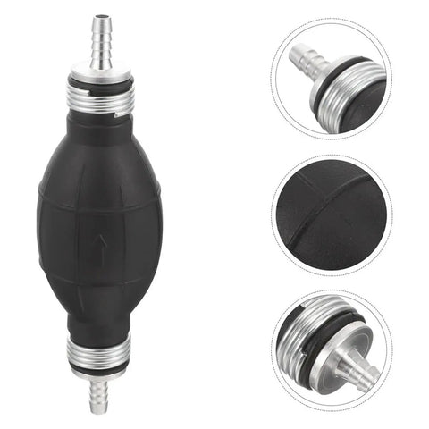Two Pack Manual Hand Fuel Pump 6mm Liquid Transfer Siphon For Gasoline And Diesel Can Pump black plastic and metal fittings