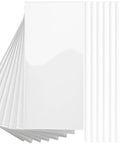 72-Piece Peel And Stick Glass Tile Set For Kitchen And Bathroom Backsplash 3X6 Subway Style Self Adhesive White Gloss Finish Includes Tile Trim