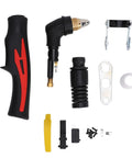 CNC Plasma Cutting P80 Cutter Torch Head 10A-80A For CNC Machine Tools And Pilot Arc Plasma Cutting All Metal Reddish Black, Compatible With Cut50P Cut55P Cut60P PLC55P PLC65P, Plug And Play Install With Screws Wrench Fittings