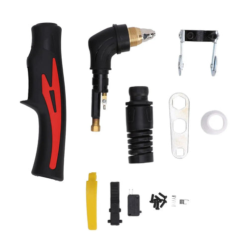 CNC Plasma Cutting P80 Cutter Torch Head 10A-80A For CNC Machine Tools And Pilot Arc Plasma Cutting All Metal Reddish Black, Compatible With Cut50P Cut55P Cut60P PLC55P PLC65P, Plug And Play Install With Screws Wrench Fittings