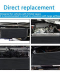 Beefed Up 16 Row AN10 Transmission Oil Cooler Kit installed in engine bay with tight space.