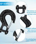 Beefy Heavy Duty Forged Steel Clevis Slip Hook For Winch Cables And Ropes Five Sixteenth Inch Extreme Hook Black with safety latch