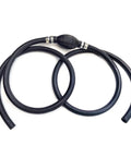 Six Ft Boat Fuel Line With Primer Bulb Nylon Braided Universal Three Eighths Inch Hose 10mm Inner Diameter For Marine Outboard Motors And RVs Includes Steel Clamps