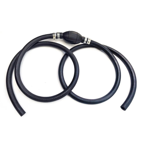Six Ft Boat Fuel Line With Primer Bulb Nylon Braided Universal Three Eighths Inch Hose 10mm Inner Diameter For Marine Outboard Motors And RVs Includes Steel Clamps