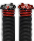 No-Nonsense Heavy-Duty Torsion Garage Door Springs 0.225 Inch Wire By 2 Inch Diameter By 29 Inch Length Red Left And Right Wound