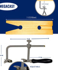 3 In 1 Pro Grade Jeweler's Saw Set With Frame And 144 Blades, Wooden Pin Clamp For Wood And Metal, DIY Silver Blade Black Handle